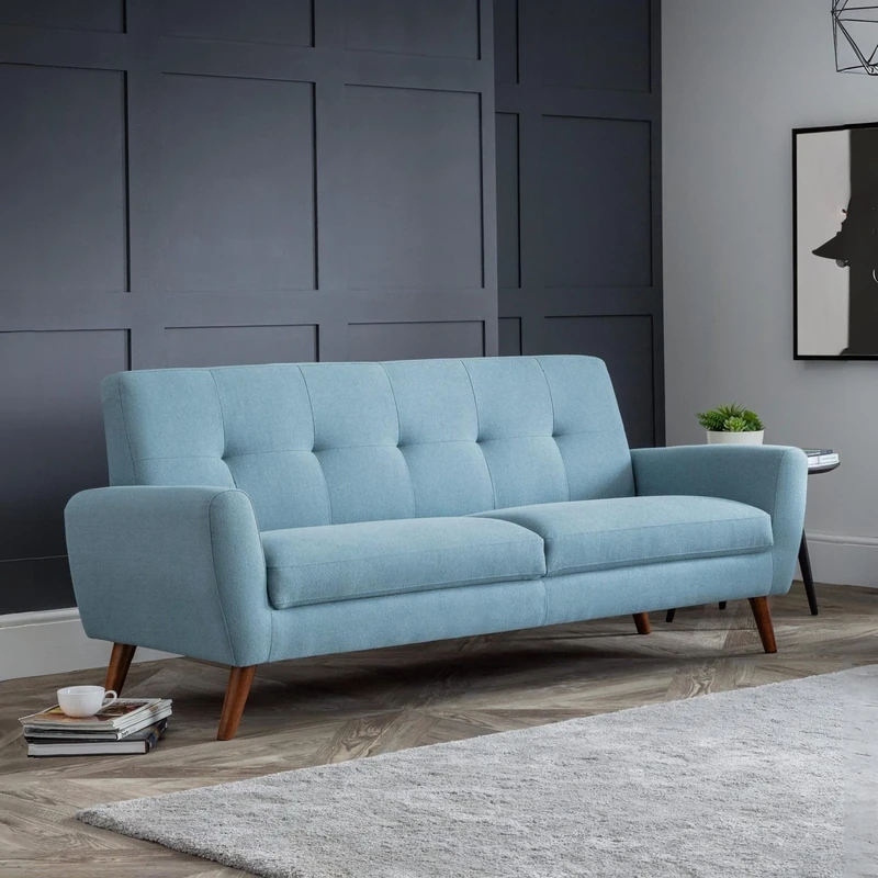 Julian Bowen Monza 3 Seater Sofa - Blue Sofas