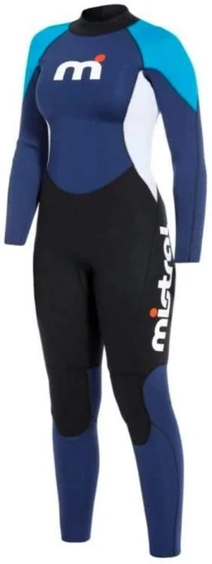 MISTRAL 501200999 Women's Wetsuits 4/3 GBS Full Suit, Blue/White/Black, XS