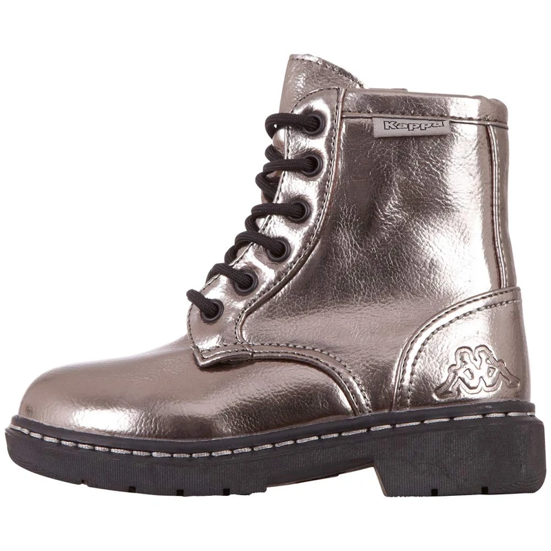 Kappa Unisex Children's Deenish Shine Kids Trainers, 1511 Silver Black, 10 UK
