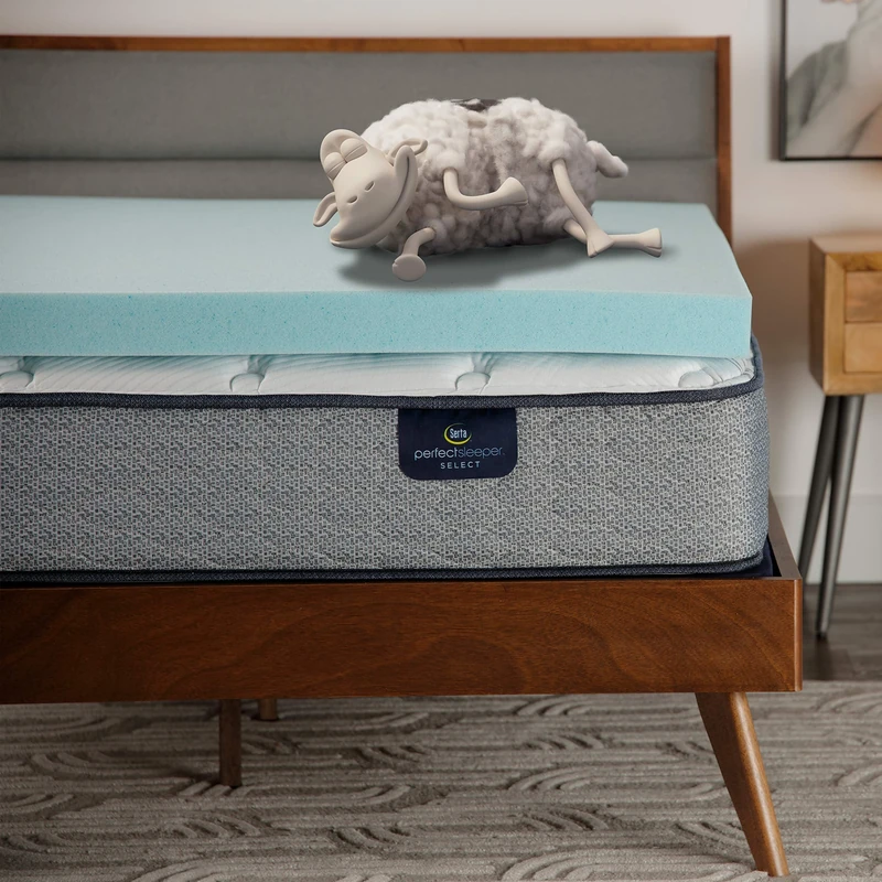 Serta ThermaGel Memory Foam Mattress Topper - King Size - Image 1