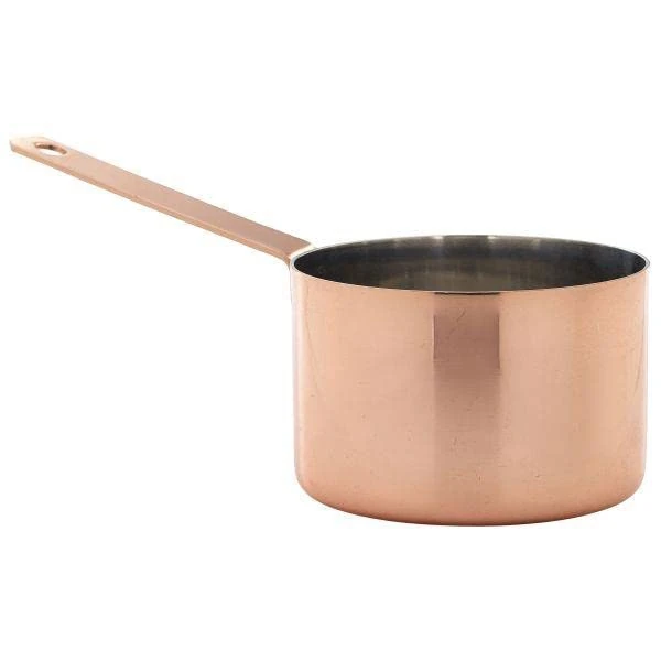 Genware Mini Copper Saucepan 9 x 6.3cm - Pack of 6