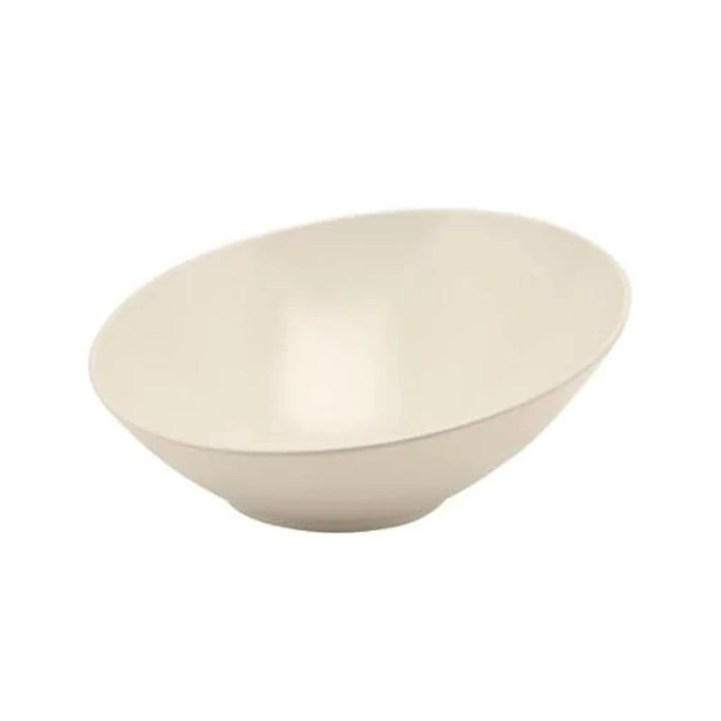 Genware White Melamine Slanted Buffet Bowl 21 x 20 x 10cm - Pack of 6