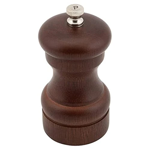 Genware Dark Wood Salt Or Pepper Grinder 10cm - Pack of 6