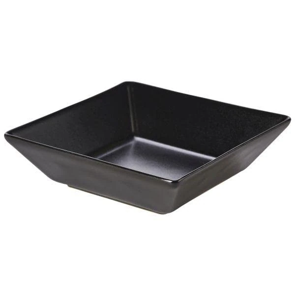 Barmans Luna Black Stoneware Square Bowl 7inch / 17.5cm - Case of 12