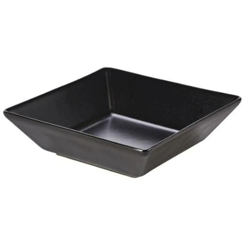 Luna Black Stoneware Square Bowl 7inch / 17.5cm - Pack of 6