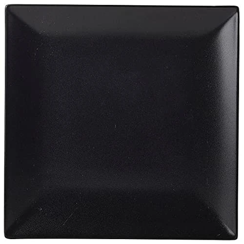 Luna Black Stoneware Square Coupe Plate 8.25inch / 21cm - Case of 12