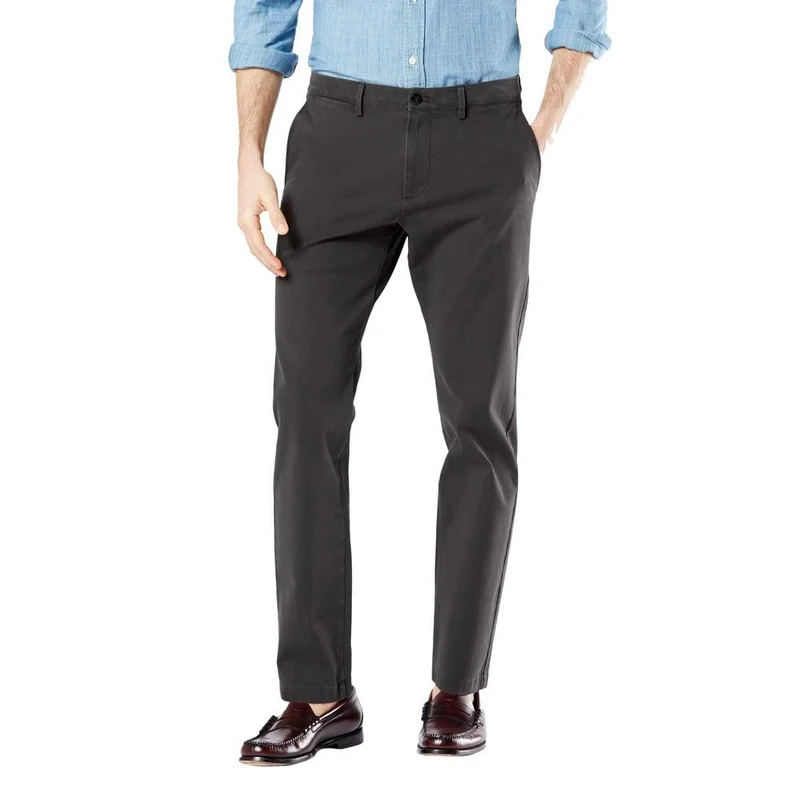 Dockers Men's Smart 360 Flex Chino Slim Casual Pants, Steelhead, 29W / 30L