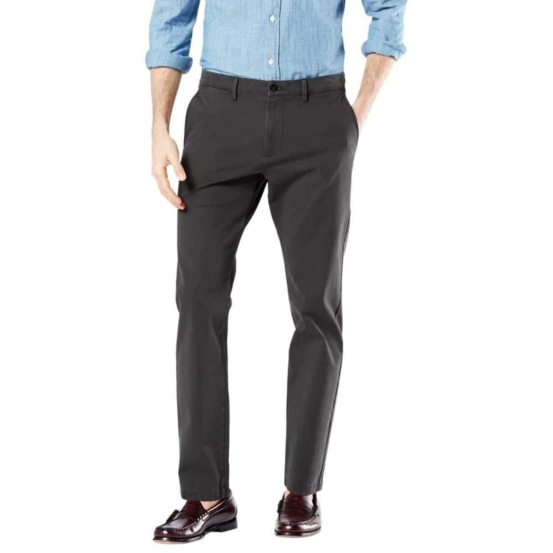 Dockers Men's Smart 360 Flex Chino Slim Casual Pants, Steelhead, 33W / 32L