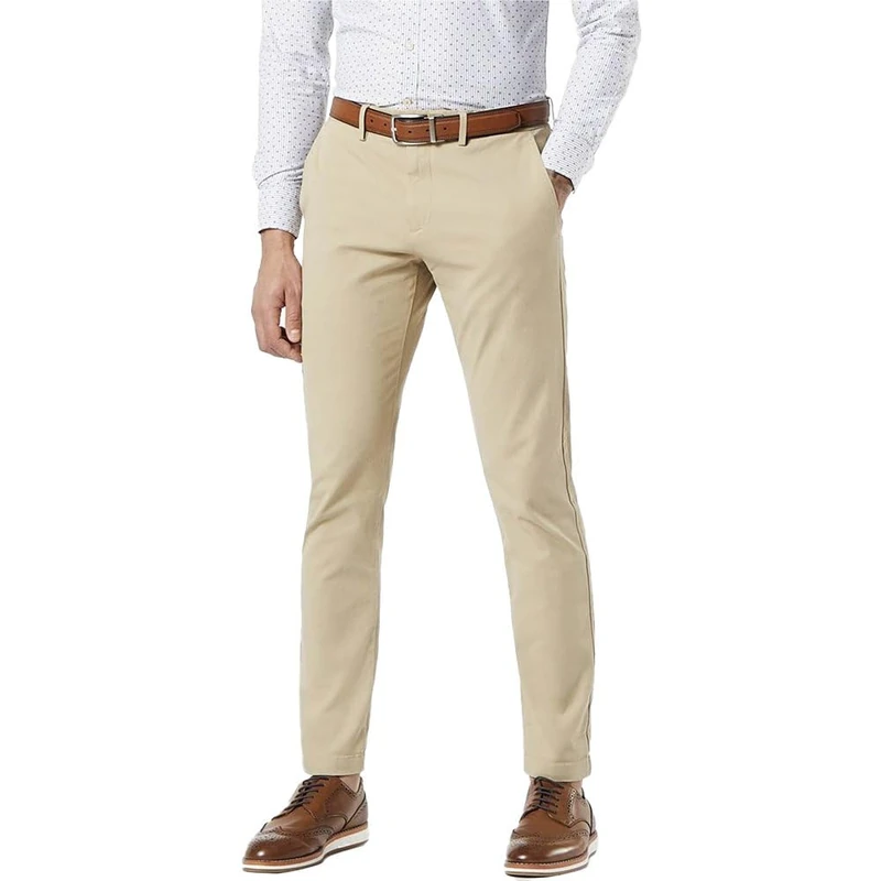 Dockers Mens Smart 360 Flex Chino Slim Trouser, Dockers Khaki, 34W / 36L UK - Image 1