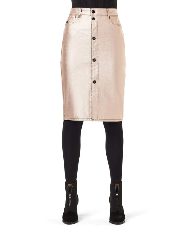 G-Star Women's Noxer Button Pencil Skirt, Metalic (gold metallic D19384-8973-C406), 30 - Image 1