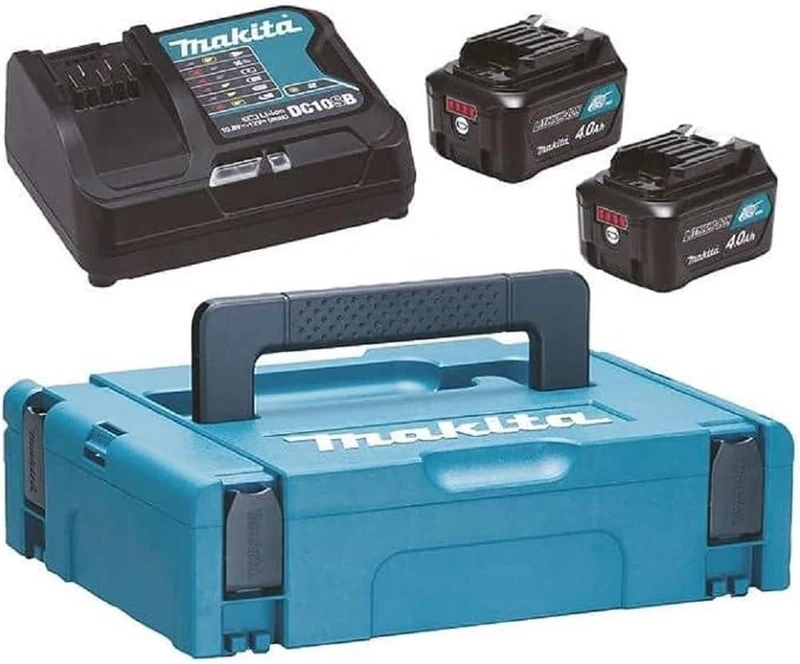 Makita 197641-2 Power Source Kit Li 12.0 V 4Ah with Quick Charger and 2 Batteries in Makpac