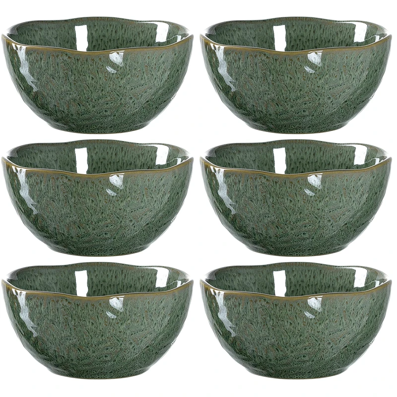 LEONARDO HOME Matera 018583 Ceramic Bowls 12 cm Green Set of 6