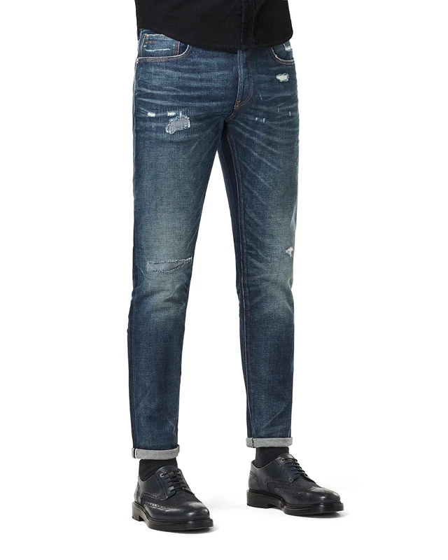 G-Star Men's 3301 Slim Selvedge Jeans, Blue (antic gloaming blue restored 51014-B454-B993), 27W / 32L