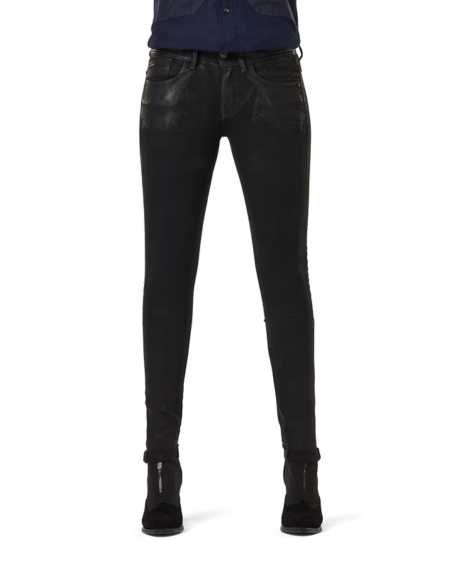 G-Star Women's Lynn Mid Skinny Jeans, Black (black radiant cobler D06746-B472-B996), 27W / 32L