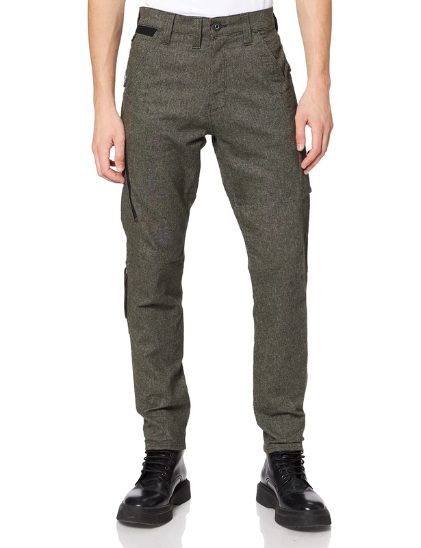 G-STAR RAW Men's Citishield 3D Cargo Slim Tapered Pants, Multicolour (dk black/asfalt dobby D18146-C419-B763), 38W / 34L