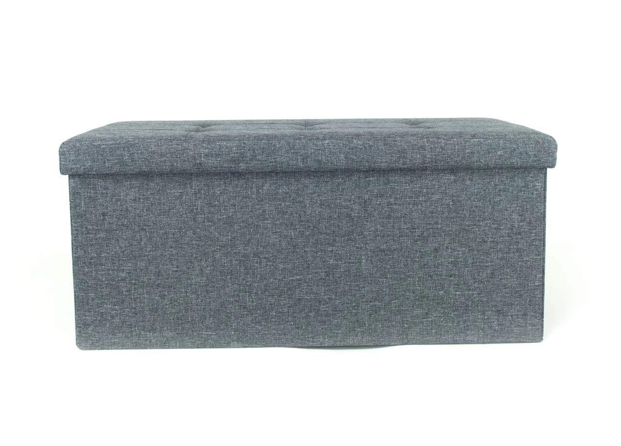 SOFFICIOSO Practical Multi-Purpose Storage Pouf Double Liner Model Grey