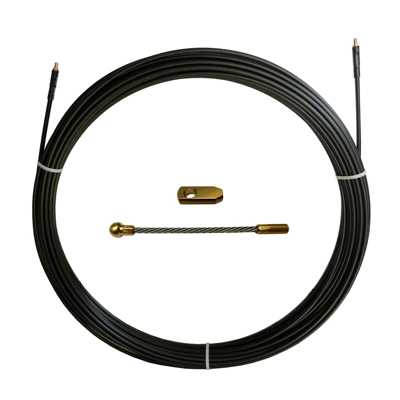 Nylon-Steel Cable Pulling fishtape, Black, Ø6 mm, 20 Meters