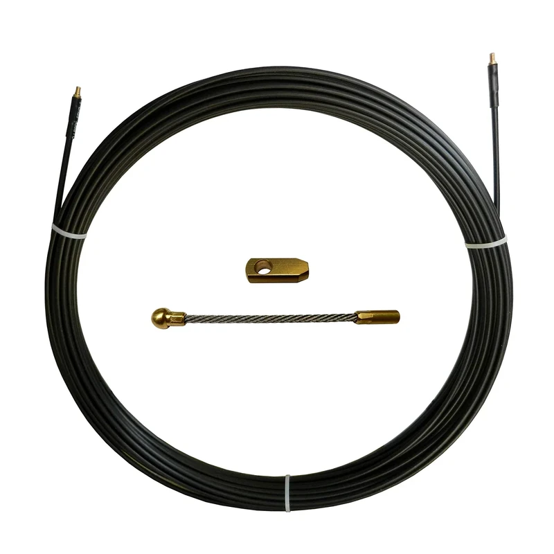 Nylon-Steel Cable Pulling fishtape, Black, Ø6 mm, 50 Meters
