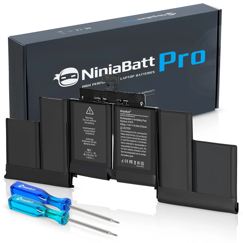 NinjaBatt Battery A1618 for Apple MacBook Pro Retina 15" [Mid 2015 Year ONLY] A1398 - High Capacity [11.36V/99.5Wh]
