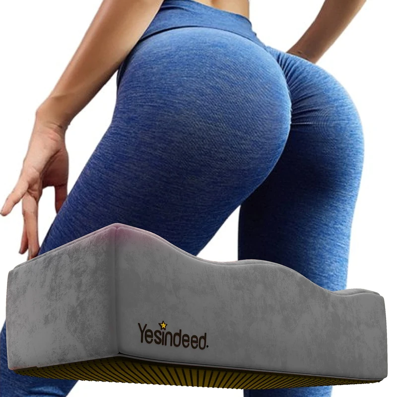 YESINDEED Brazilian Butt Lift Cushion - Dr Approved for Post Operations Foam Seat Cushion - BBL + Cover Pocket Fixed Support Pillow Butt Support Technology - Grey - Image 1