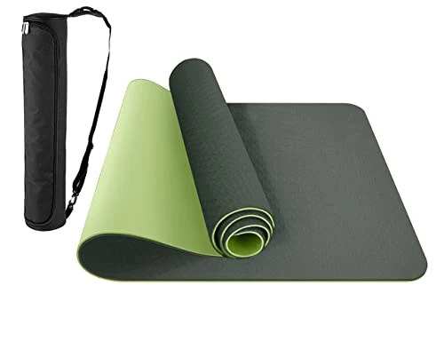 ComFy Premium TPE Yoga Mat – Non-Slip, Eco-Friendly, 183cm x 61cm x 6mm – Bonus Waterproof Carry Bag, Suitable for Pilates, Meditation, Women & Men