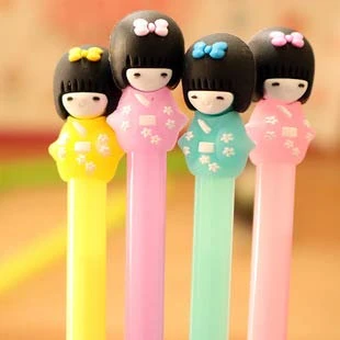 Gifts UK 4pk Cute Japanese Girl Gel Pens - Party Bag Fillers - Image 1