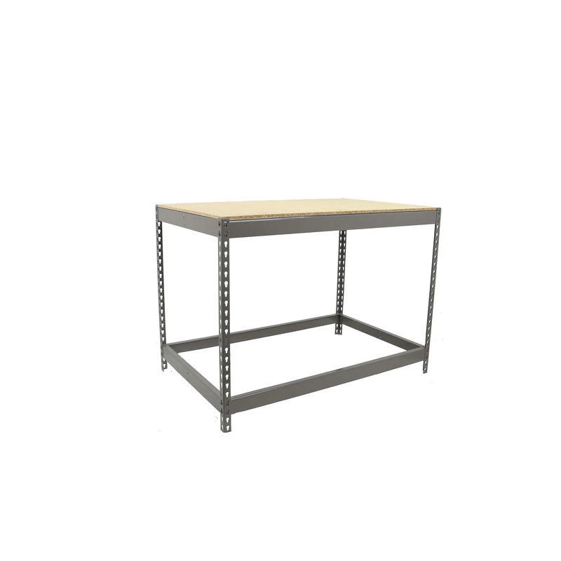 SimonRack Workbench Workshop, Workshop Table, Maximum Load 400 kg, 900x1200x600 mm, DIY, Grey/Wood - BT-Basic