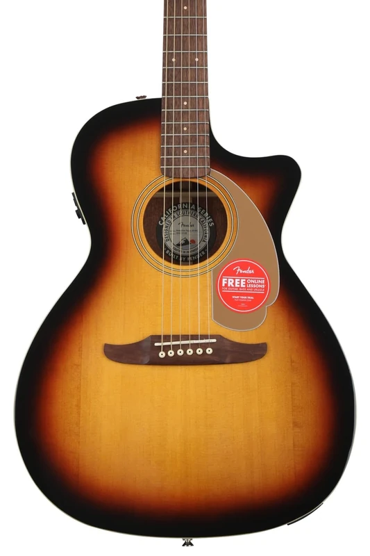 Fender Newporter Player Electro Acoustic, Sunburst, Walnut Fingerboard