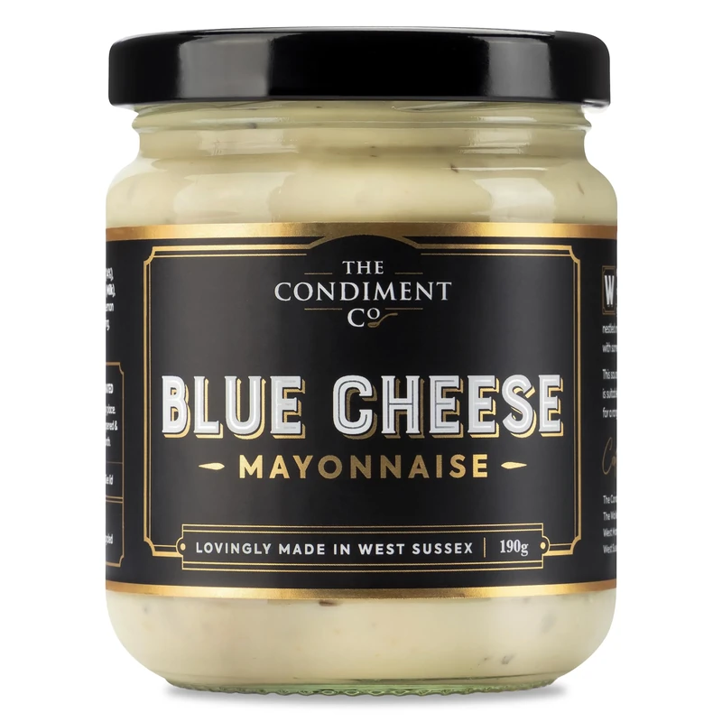 The Condiment Company Blue Cheese Mayonnaise 190g, Indulgent Blue Cheese Dip and Dressing, for Steak, Wings & Salad