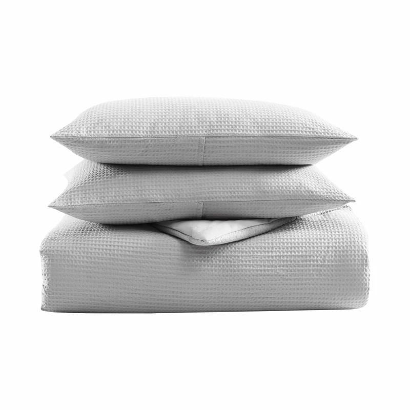 Vera Wang Cotton Comforter Set, Grey, King