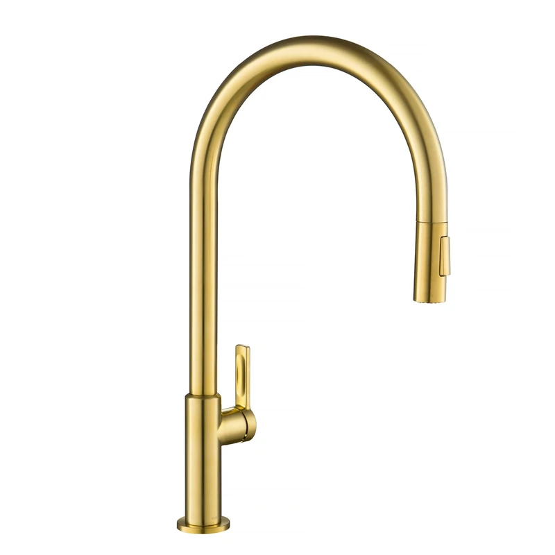 Kraus KPF-2821BB Oletto High-Arc Single Handle Pull-Down Kitchen Faucet, 21 Inch, Brushed Bronze
