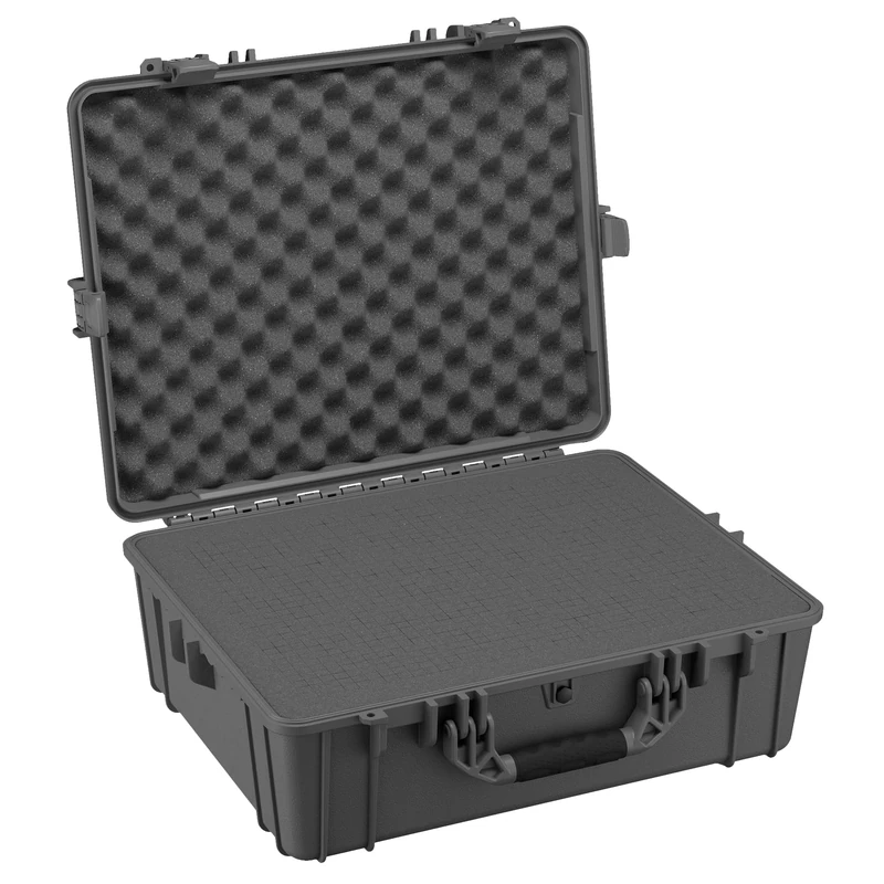 Condition 1 25" XL Waterproof Protective Hard Case with Foam - 25" x 20" x 10" #839 IP67 Watertight Dust Proof and Shock Proof TSA Approved Portable Trunk Carrier (Gun Metal Gray)