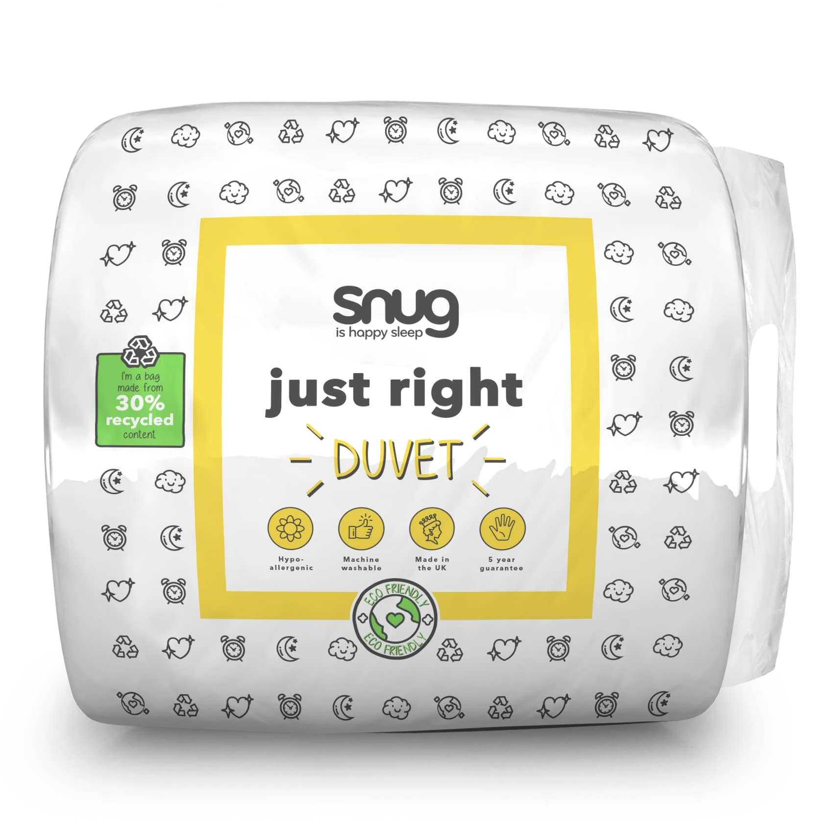 Snug Deeply Dreamy Double Duvet 10.5 Tog - All Year Round Quilt Ideal for Summer & Winter Soft Comfortable Duvet Hollowfibre Filling - Machine Washable and Hypoallergenic - Double