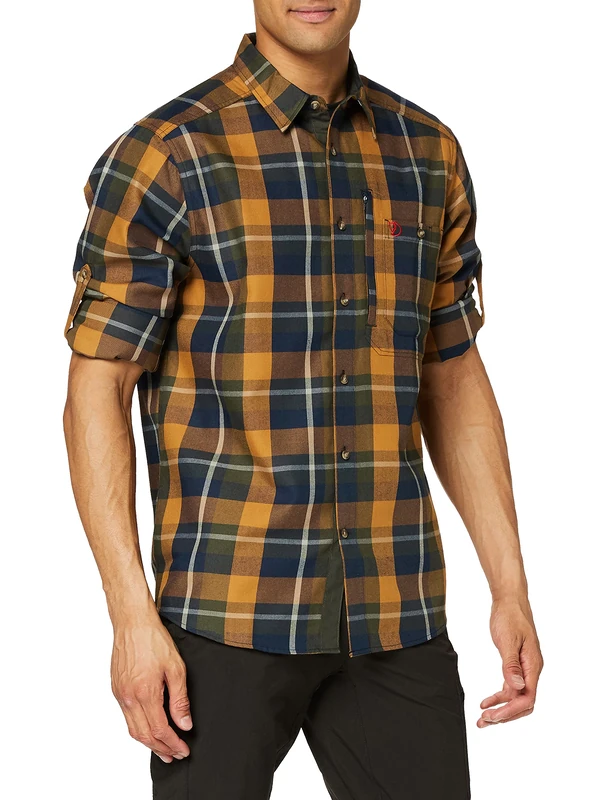Fjallraven Fjällglim Shirt LS M Long Sleeved T-shirt - Deep Forest, XXXL