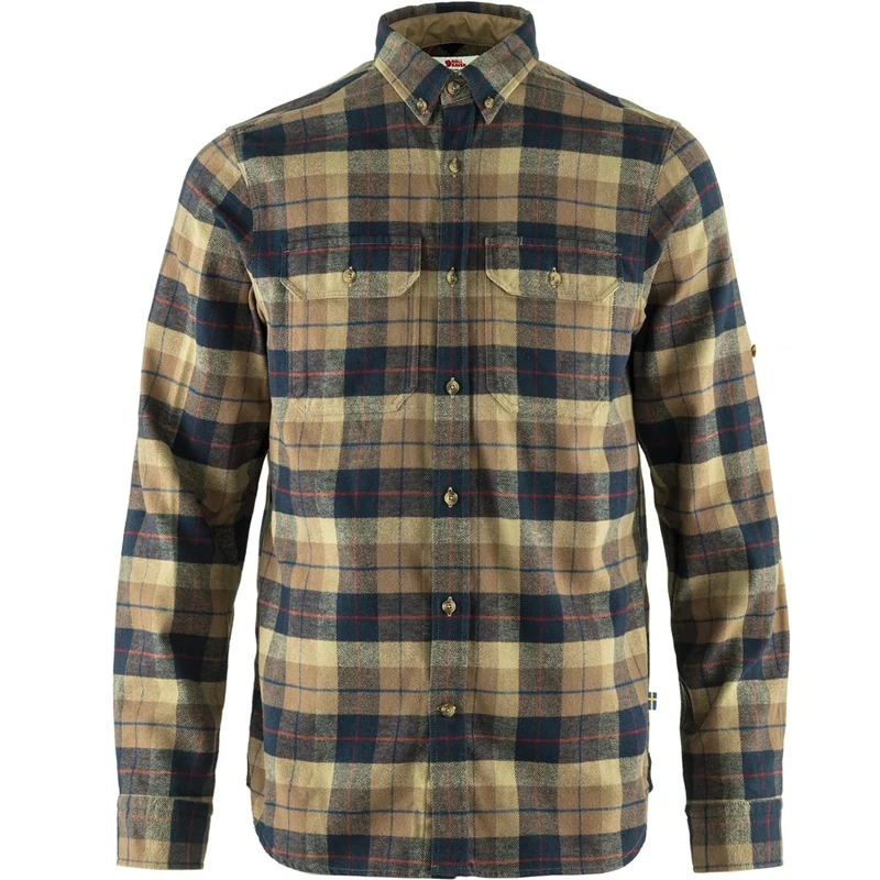 Fjallraven Singi Heavy Flannel Shirt M Long Sleeved T-Shirt - Brown, X-Small