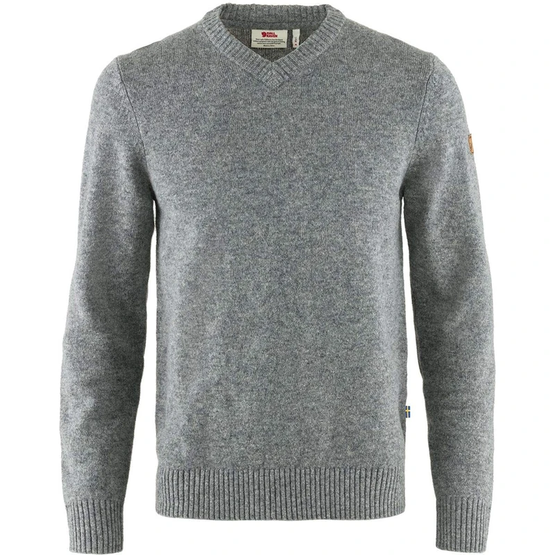 Fjallraven Övik V-Neck Sweater M Sweatshirt - Grey, XXX-Large