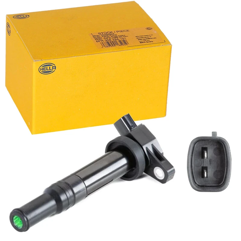 HELLA 5DA 358 057-621 Ignition Coil - 2-pin connector - Flush-Fitting Pencil Ignition Coils - Bolted