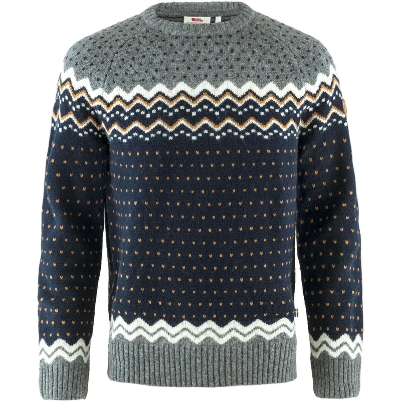 Fjallraven Men's Övik Knit Sweater M Sweatshirt, Blue, S UK