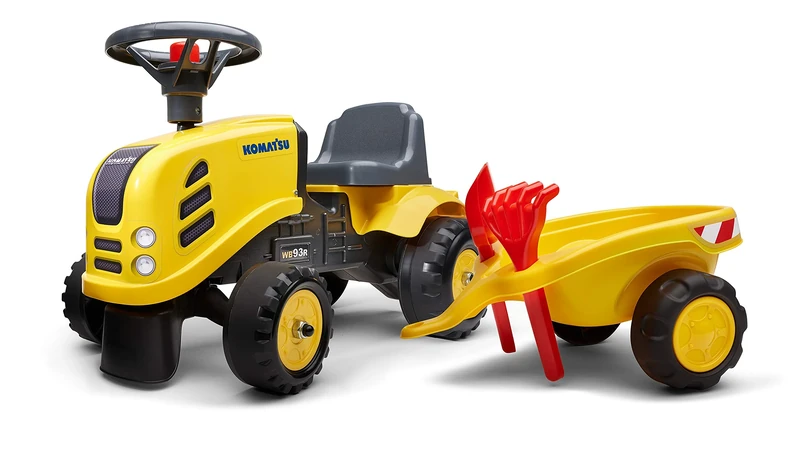FALK - Komatsu construction truck with trailer - From 12 months - Made in France - Shovel and rake included - 2 customization styles - Customizable license plate - 286C