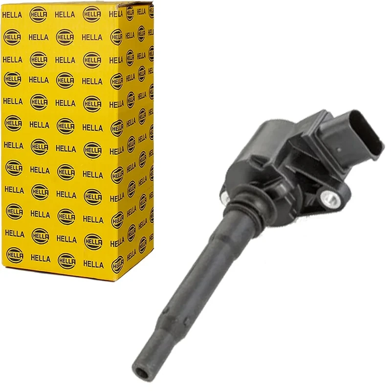 HELLA 5DA 230 036-301 Ignition Coil - 4-pin connector - Flush-Fitting Pencil Ignition Coils - Bolted