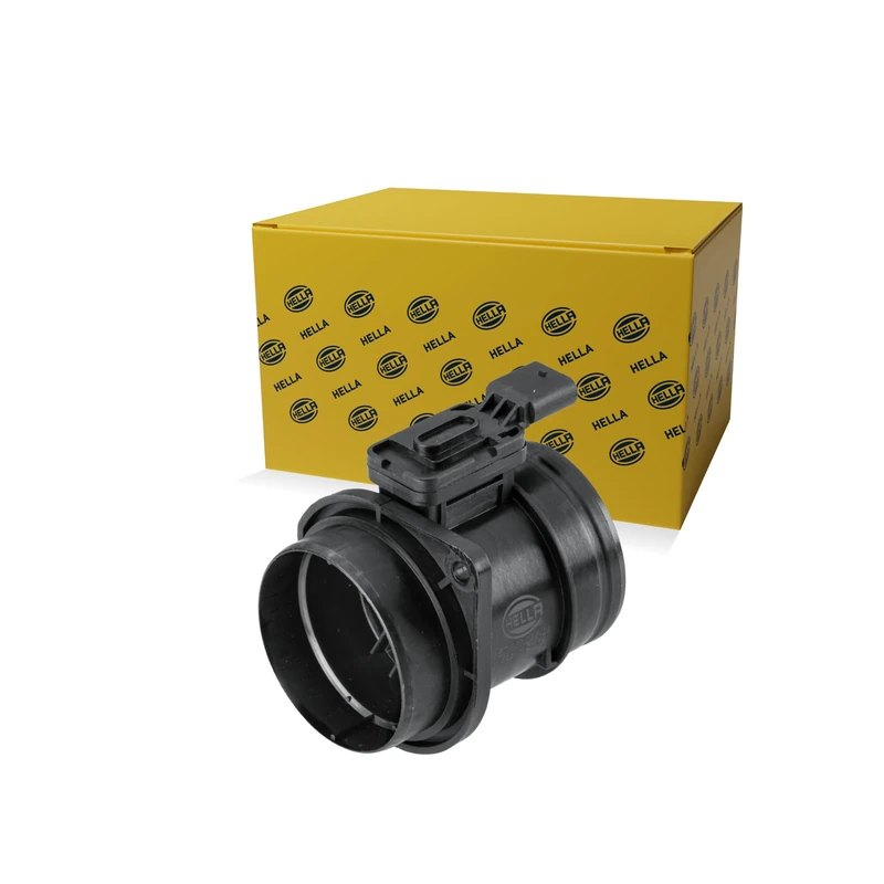 HELLA 8ET 358 095-281 Mass Air Flow Sensor - 4-pin connector - Pipe-neck - without gasket/seal