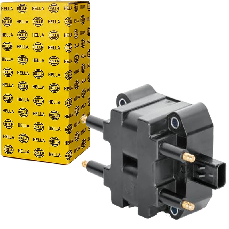 HELLA 5DA 230 035-681 Ignition Coil - 3-pin connector - Block Ignition Coil - Bolted