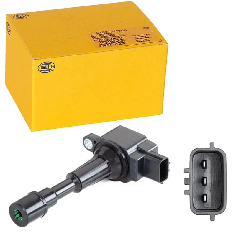 HELLA 5DA 358 057-481 Ignition Coil - 3-pin connector - Flush-Fitting Pencil Ignition Coils - Bolted