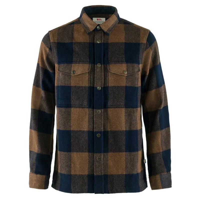 Fjallraven Men's Canada M Long Sleeved T-Shirt, Brown, L 90631 - Image 1