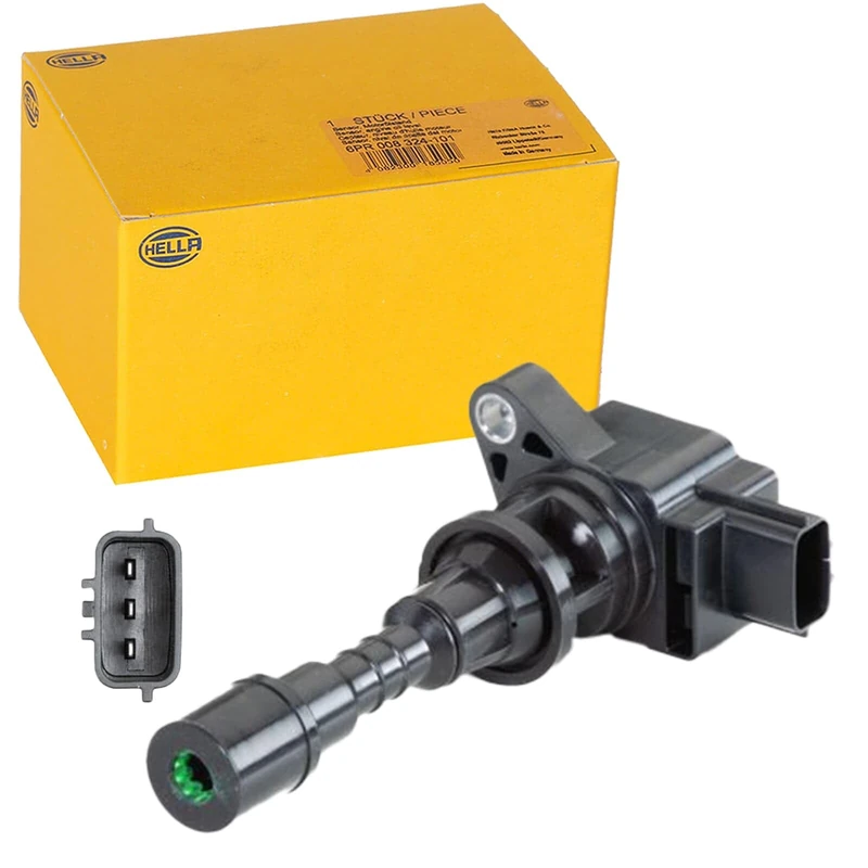 HELLA 5DA 358 057-651 Ignition Coil - 3-pin connector - Flush-Fitting Pencil Ignition Coils - Bolted