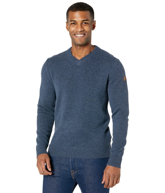 Fjällräven Övik V-Neck Sweater M Sweatshirt - Blue, Small