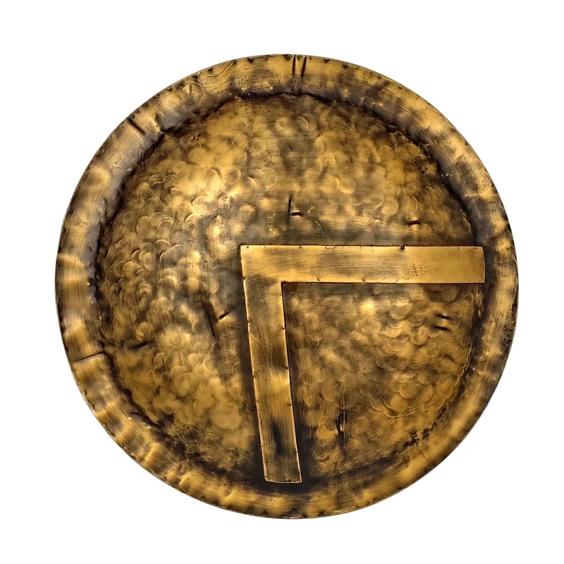 LOOYAR Ancient War Sparta Shield Handcrafted Metal Crafts for Knight Soldier Warrior Costume Battle Play Halloween Cosplay LARP Home Office Bar Lobby Wall Decoration