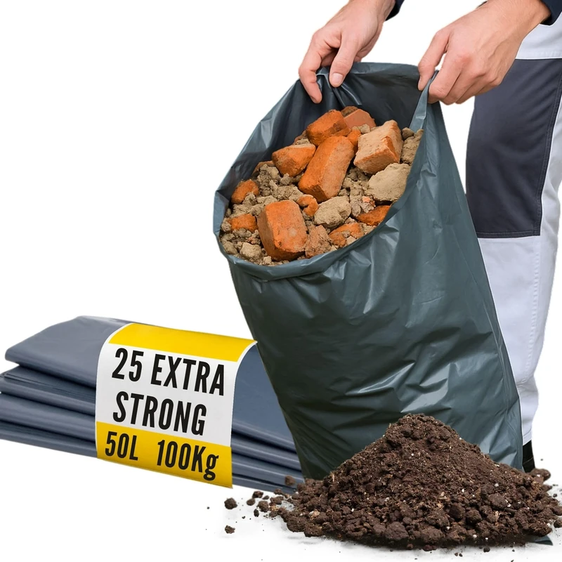 Heavy Duty Rubble Sacks - 100kg Load - 25 Rubble Bags