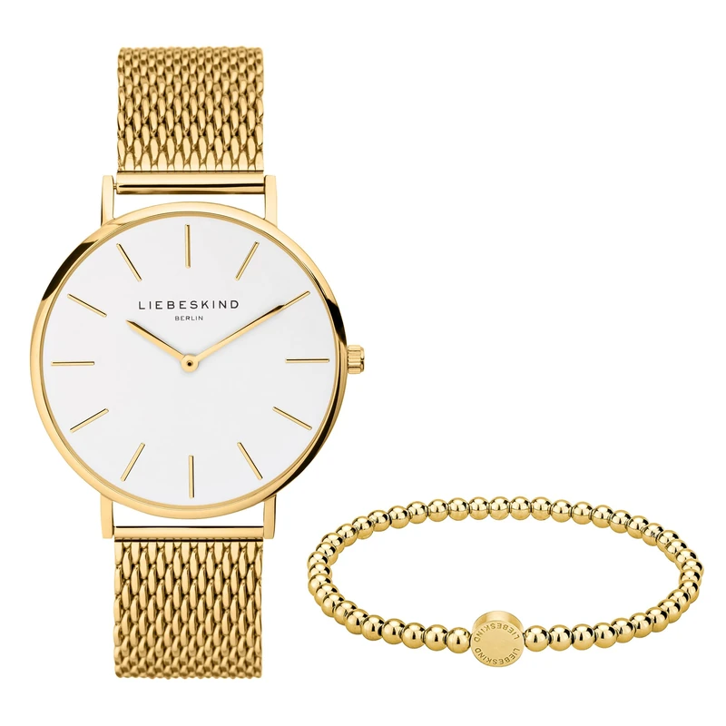 Liebeskind Berlin Women's Quartz Watch and Bead Bracelet Set - Image 1