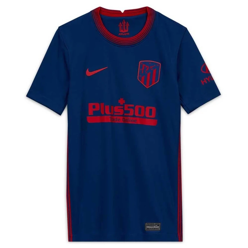 Nike ATM Y Nk Brt Stad Jsy Ss AW T-Shirt - Coastal Blue/(Sport Red) (Full Sponsor), M